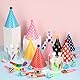 metagio 26 Stücke Partyhüte Set Geburtstagshüte Lufttröte Pfeife Partyhütchen Geburtstag Kegel Hüte Party Supplies Hütchen Geburtstagshut für Kinder Festival Baby Shower