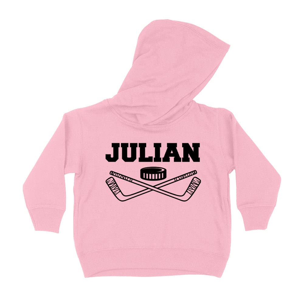 Hockey Julian Kids Hoodie Sweatshirt Toddler 2T Light Pink