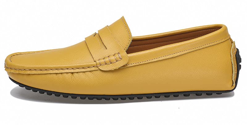 Santimon Men's Classic Penny Loafer Driving Moccasins Multicolor Shoes2