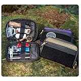 Bolsa organizadora portátil con base de nailon 70D Dyneema y para herramientas diseñada para viajeros minimalistas que requieren soluciones de almacenamiento compactas confiables (es negro)