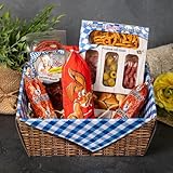 WURSTBARON® Oster Geschenkkorb „Osterfeuer“ – Präsentkorb mit Wurst, Salami & Snacks – Bayerische Feinkost Spezialitäten – Geschenkset zu Ostern für Männer, Familie & Feinschmecker