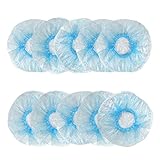 Shintop Disposable Shower Caps, Pack of 100 Individually Wrapped with Large Elastic Bath Cap for Home, Hotel, Hair Salon and Spa (Blue)