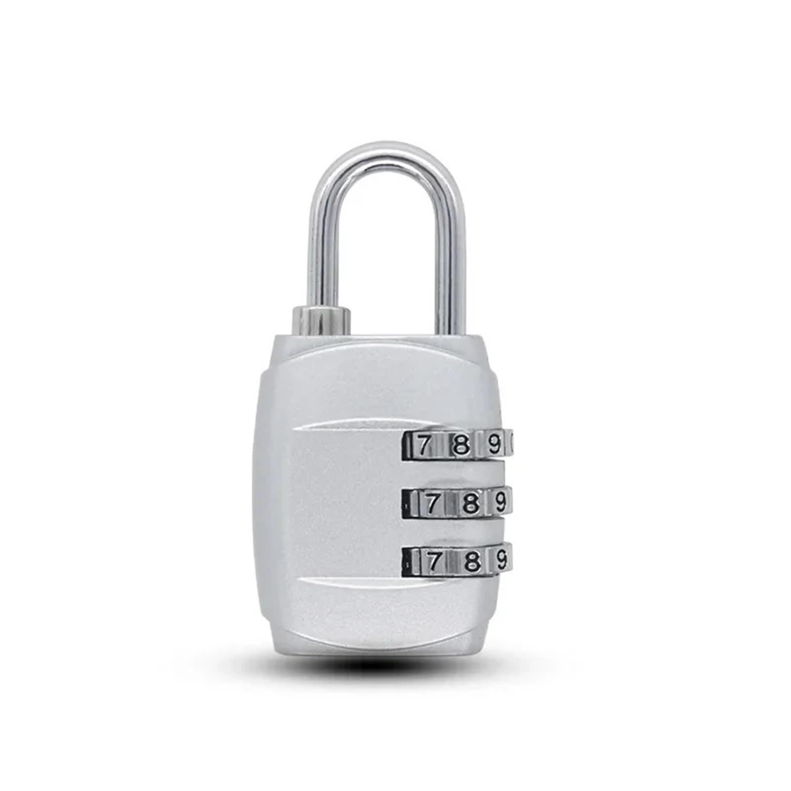 4 Dial Digit Password Lock Combination Suitcase Luggage Metal Code Locks Padlock Travel 1Pcs(Sliver)