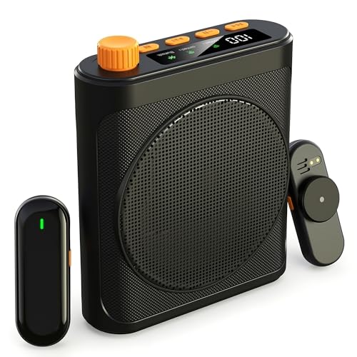 Amplificateur de voix sans fil enseignant avec micro à clip magnétique et ceinture