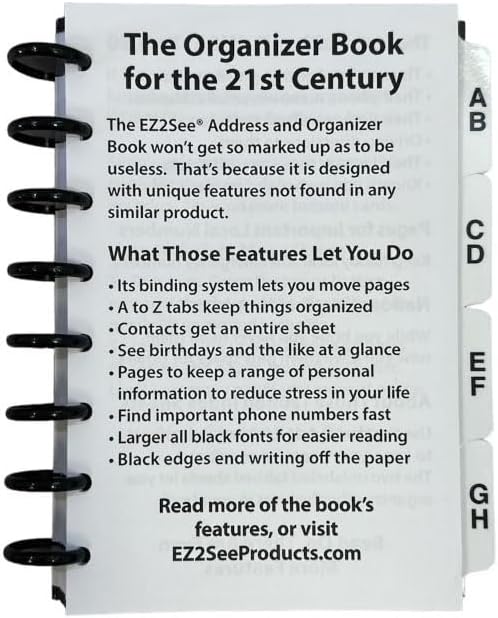 EZ2See® Organizer and Address Book