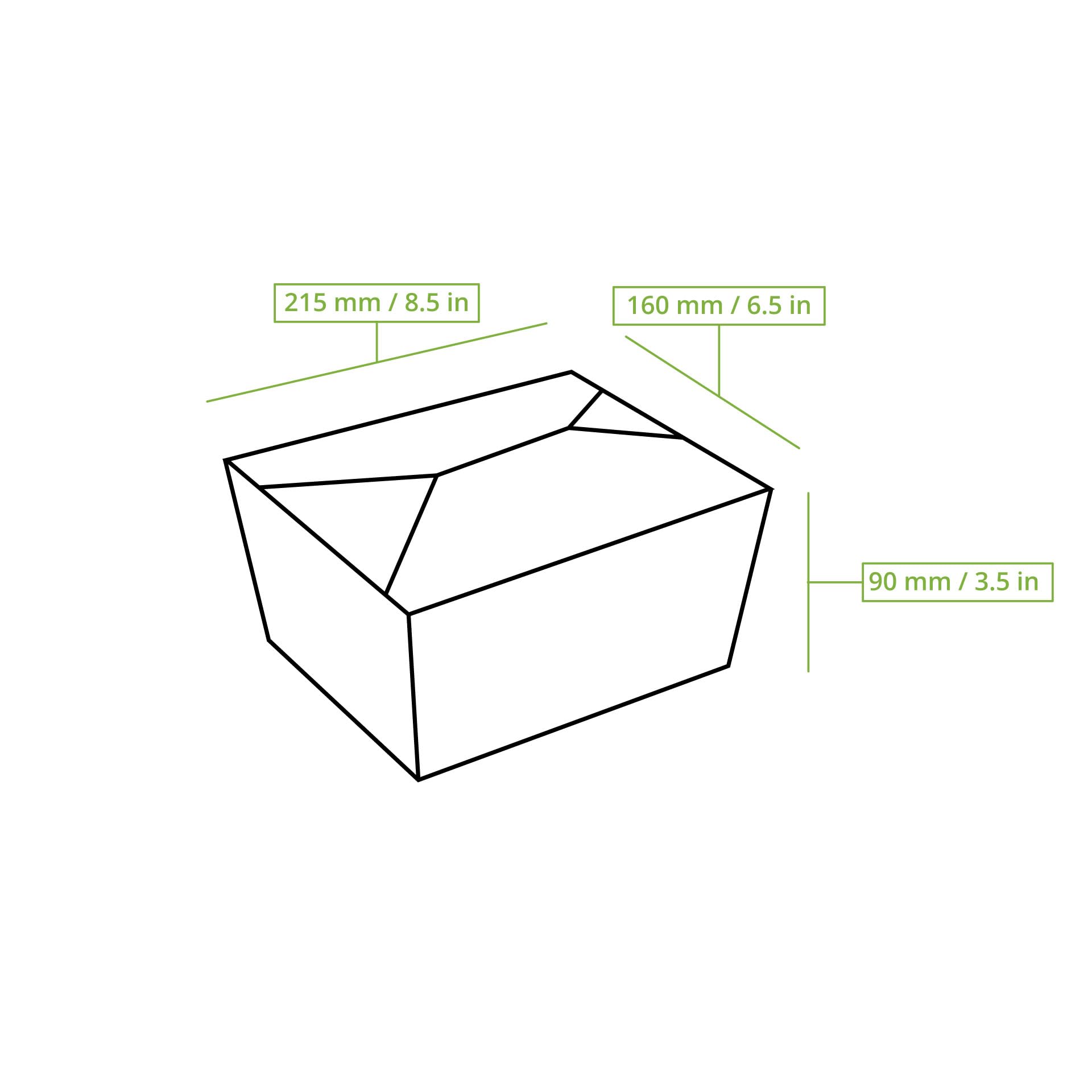 BIOZOYG Take Away Box Essen 160 Stück 2500 ml Kraftkarton Braun - Lunchbox Faltbare Deckel PE beschichtet - Snackbox Einwegschalen Karton Pappschalen Nudelbox Speisebox für Essen Ramen, Nudeln To Go