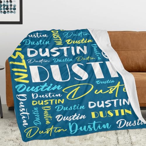 Personalized Blankets for Kids with Names Customized Blankets with Name for Adult Custom Blanket Gift for Birthday Christmas Valentines Day Gift