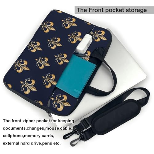 Bolso para laptop Fleurs-De-Lis dorado 13 pulgadas impermeable miniatura 6