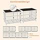 BingoPaw Holz Indoor Hundekäfig Schrank: Hundebox im Möbelstil mit 3 Türen und abnehmbarem Tablett, Hundehütte Haustierkäfig für mittelgrosse Hunde L 91x63x74 cm Weiß