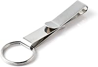 KEY-BAK Chrome Key Holder with Steel Belt Clip & Split Ring - Durable Belt-Mount Key Organizer (0303-131)