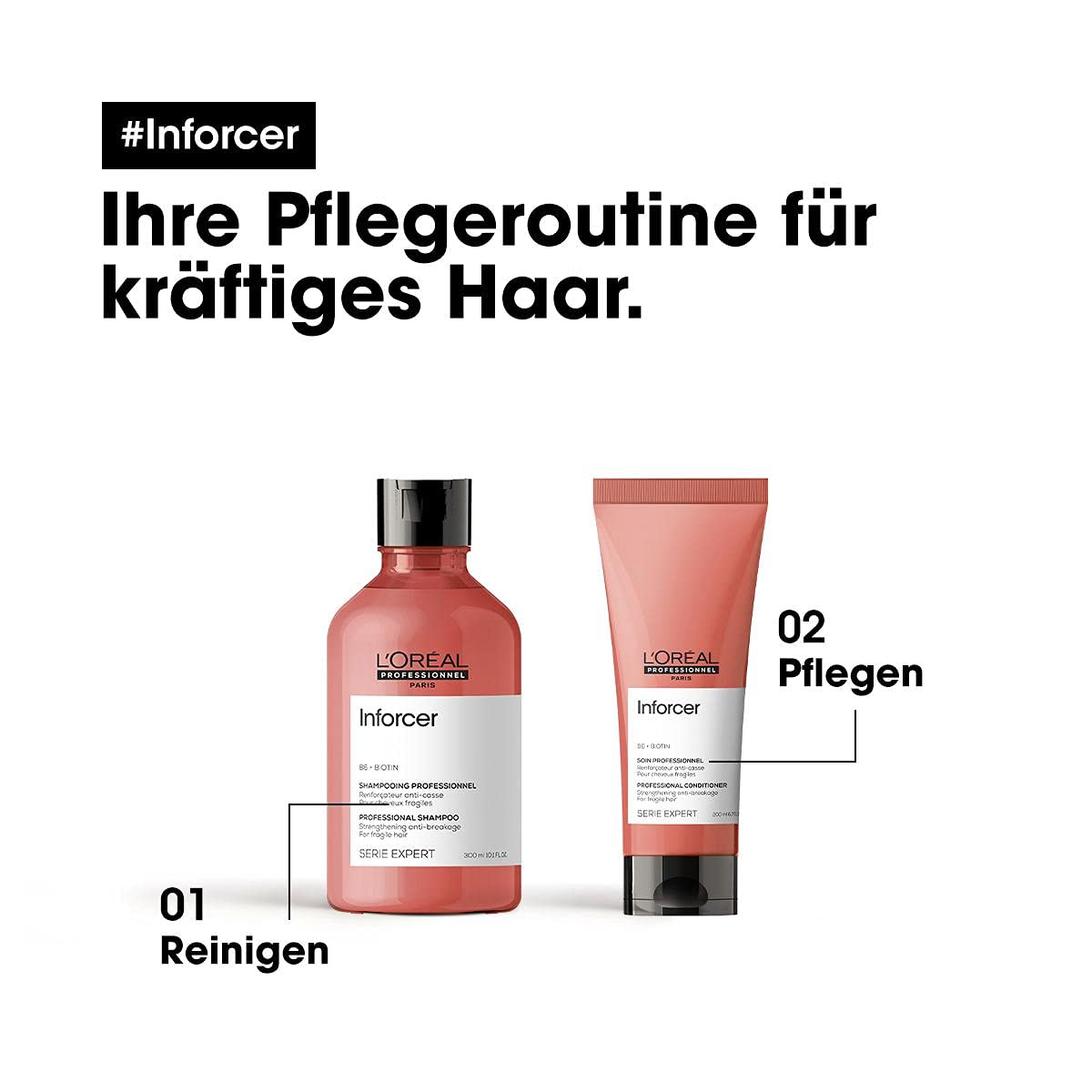 L'Oréal Professionnel Stärkende Spülung für trockenes und brüchiges Haar, Mit Vitamin B6 und Biotin, Serie Expert, Inforcer Conditioner