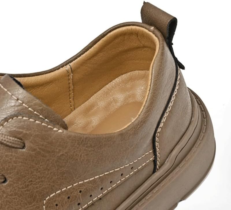 Men's Outdoor Thick-Soled Casual Shoes Comfortable Low-top Round-Toe Oxford Shoes for Travel Driving Business Men Versatile Breathable Shoes