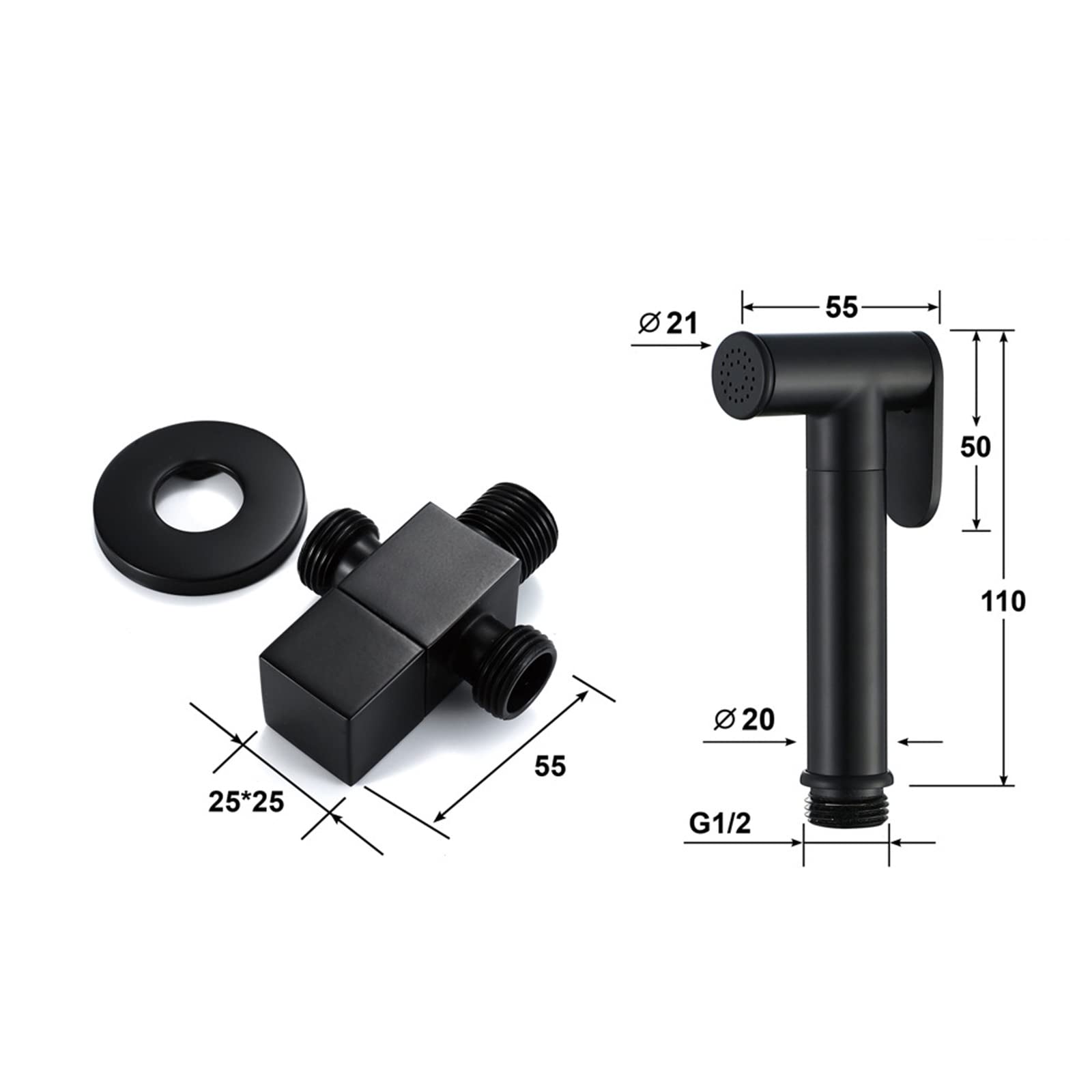 Douchette WC, Laiton Pulvérisateur de Bidet à Main Mural Bidet Toilette Multifonctionnel Douchette Toilette WC Haute Pression Kit Hygiene WC pour Hygiène Personnelle