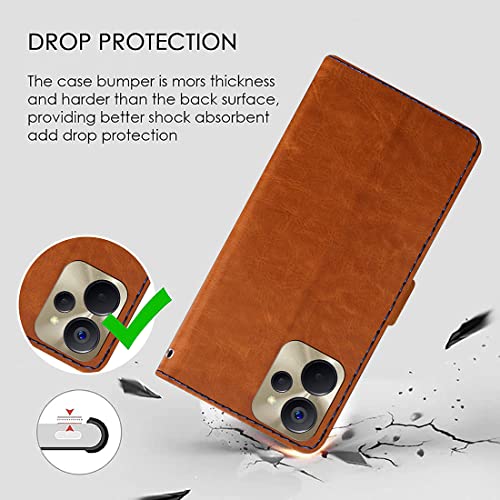 Image of Flip Cover Back Case for Realme 9i 5G | Premium Leather Finish | Inbuilt Pockets & Stand | Flip Cover Back Case for Realme 9i 5G (CamelBlue)