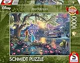 Schmidt Spiele 57527 Thomas Kinkade, Disney, Froschkönig, Die Prinzessin und der Frosch, 1000 Teile Puzzle, bunt