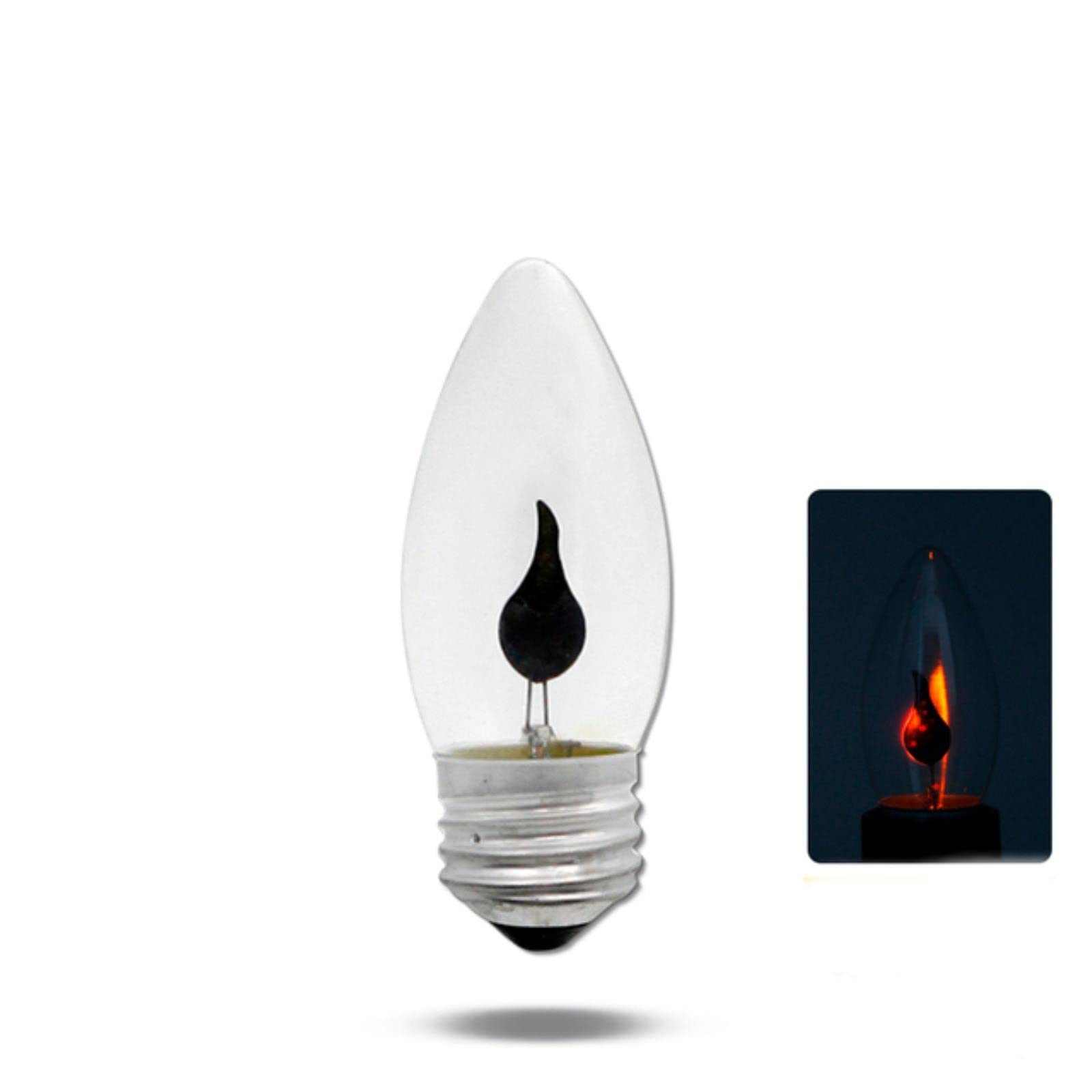 SARGE Lampadina a Candela a LED E14 E27 Lampadina a Effetto Fiamma a LED 3W AC220V Home for Decor Illuminazione Lampadina a Candela con fiala