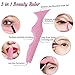 3PCS Eyeliner Stencils Mascara Shield Silicone Eyeliner Applicator Tool Multifunctional Makeup Tool Eyeshadow Lipstick Mascara Eyeliner Guide Wing Eyeliner Tool for Beginners(Pink) FMOYSIEN