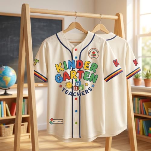 Back to School Teacher Jersey Shirt - Personalized Baseball Teacher Shirts for Women Men Student, School Jersey Outfit miniatura 2