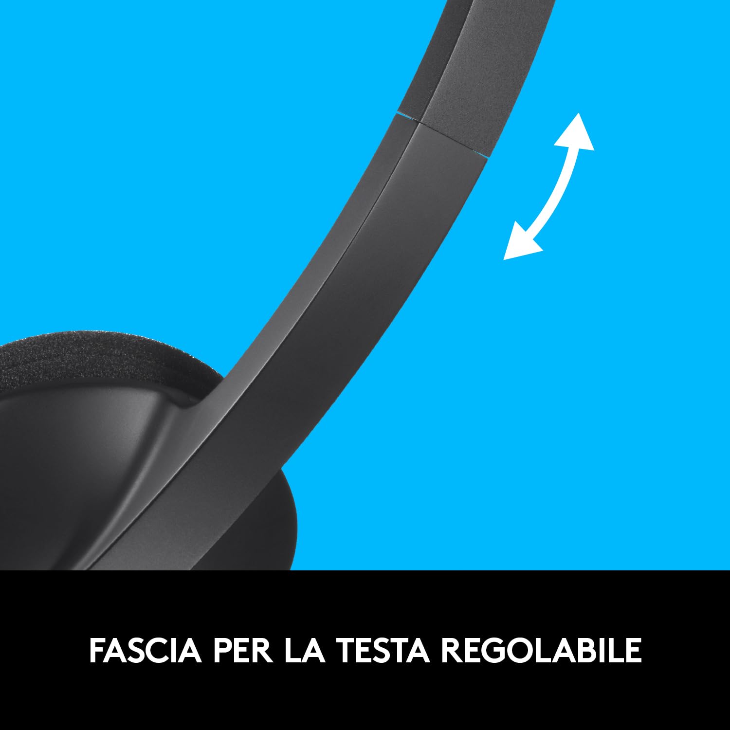 Logitech H340 Cuffie Cablate per Computer, Cuffie Stereo con Microfono e Audio Digitale, ‎Cancellazione Rumore, USB, PC/Mac/Laptop/Chromebook - Nero