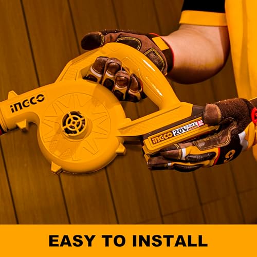 Image of INGCO 20V Cordless Blower, 18000RPM, Max Air Volume 2.7m /min, with 1Pcs 2.0Ah Battery and 1Pcs Charger