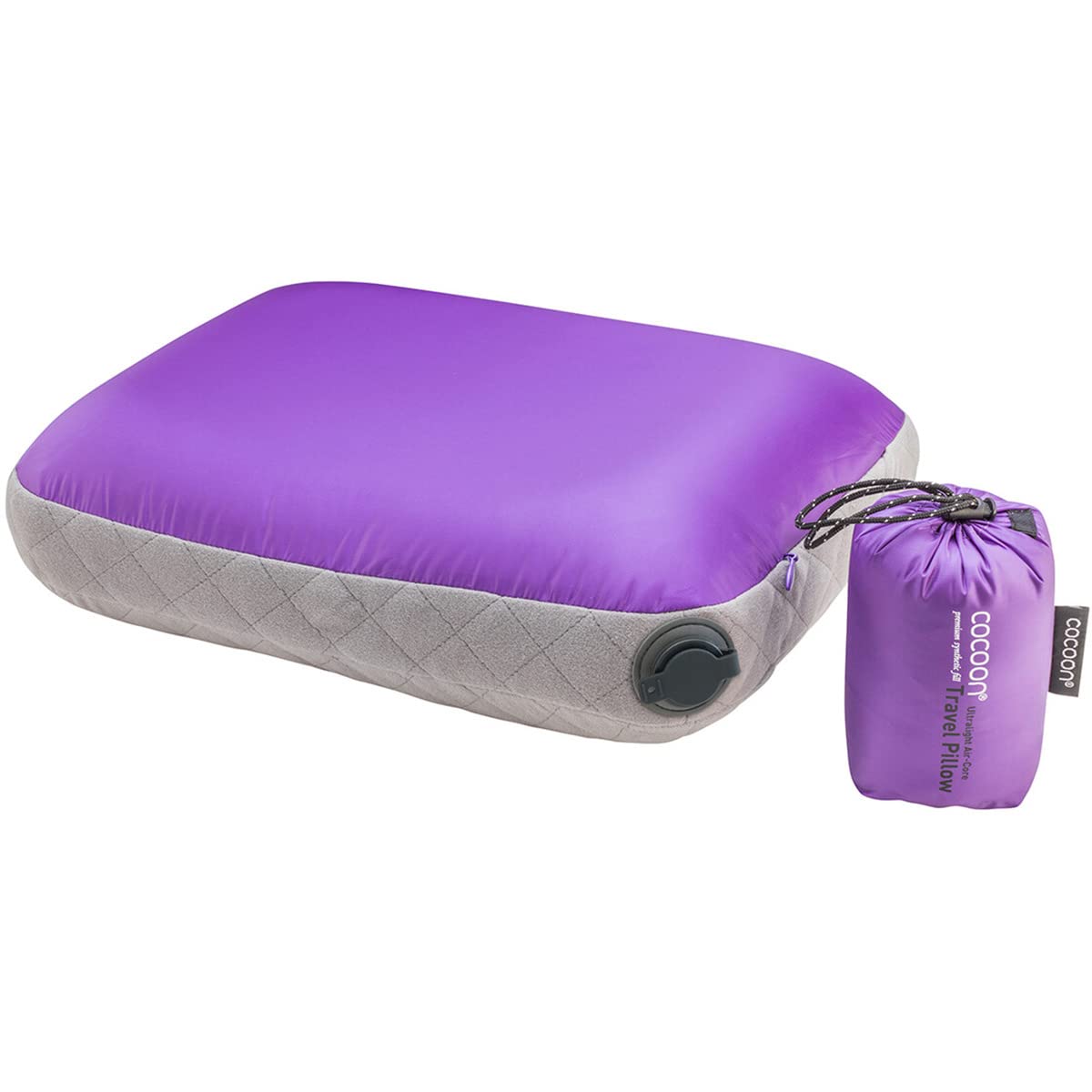 Cocoon Air-Core Kissen Ultraleicht 35x45cm lila/grau