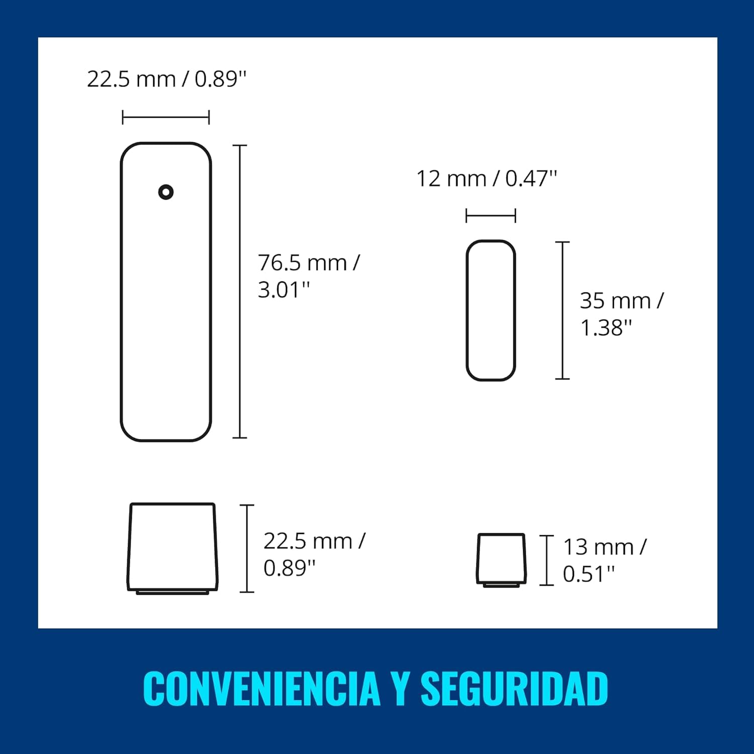WiZ Sensor de Contacto - Vigilancia del hogar, alertas en Tiempo Real, alarmas Luminosas, fácil instalación, Control de Aplicaciones, conexión con cámaras y Luces WiZ, Paquete Doble