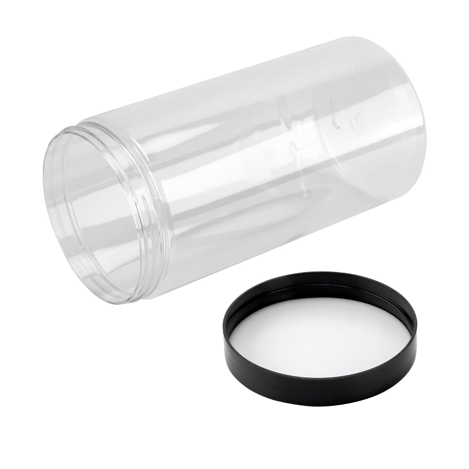 ZOENHOU Set di 12 Contenitori Ermetici per Alimenti da 1000 ml, Barattoli in Plastica Trasparente con Coperchio a Vite, Bocca Larga, 17,7 x 9,2 cm