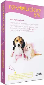 Antipulgas E Carrapatos Zoetis Revolution 6 Para Cães E Gatos Até 2,5 Kg - 1 Ampola De 0,25 Ml