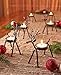 Reindeer Tealight Candle Holders Metal - Set of 6 - Best for Christmas Holiday