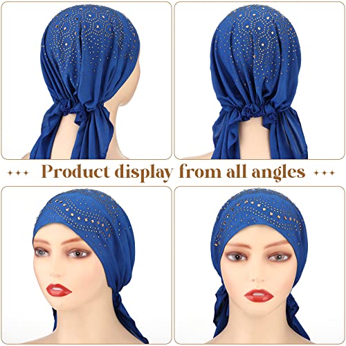 Image of Geyoga 6 Pcs Chemo Headwear for Women Pre-tied Head Scarf Headwrap, Novelty