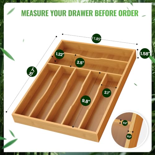 Bamboo-Silverware-Organizer-12-Inch-Bamboo-Kitchen-Drawer-Cutlery-Organizer-Utensil-Holder-Flatware-Organizer-Tray-158x119x16