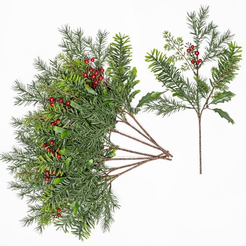 Artificialchristmasnorfolkpinebrancheschristmasartificialpinebrancheswithredberrystemspineconegarlandstemsdecorfauxcedarpicksrealtouchevergreenrealisticplantleaves1656pcs Urban Country Home Decor Artificial christmas norfolk pine branches christmas artificial pine branches with red berry stems pinecone garland stems decor faux cedar picks real touch evergreen realistic plant leaves1656pcs urban country home decor