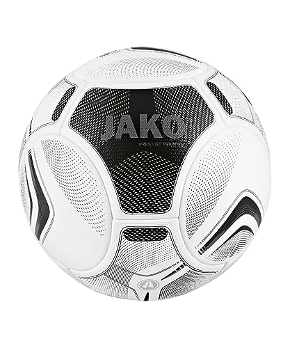 JAKO Unisex Trainingsball Prestige, Weiß/Schwarz/Steingrau, 5