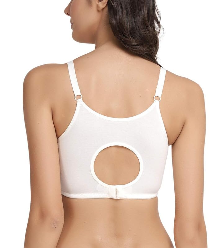 Image of Inner Sense Organic Cotton Bamboo Nursing Bra for Women I Non Padded Feeding Bra with Keyhole Back Design I Wire Free Maternity Innerwear with Full Coverage