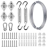 LOEVEVRY Sun Shade Hardware Kit for Rectangle and Square Sun Shade Sails Installation,5 inch...