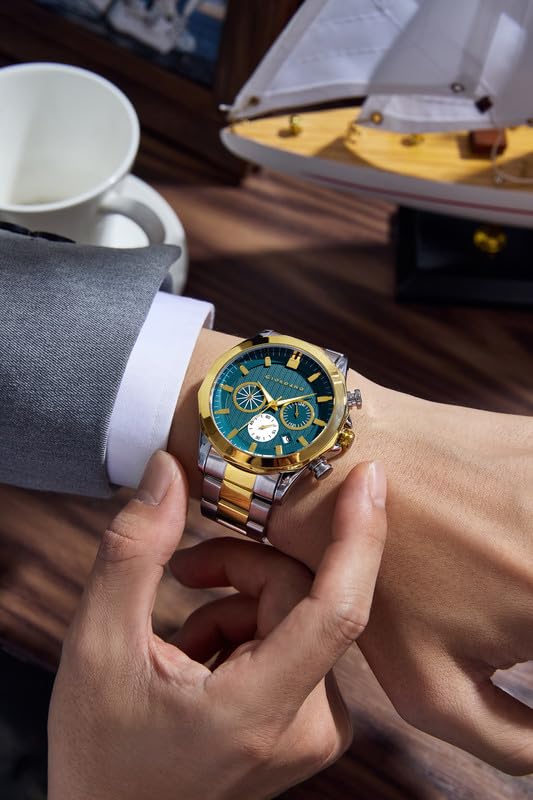 Image of Giordano Multi-Function Analog Watch for Men with Textured Dial, Classic Stainless Steel Strap and Date Function