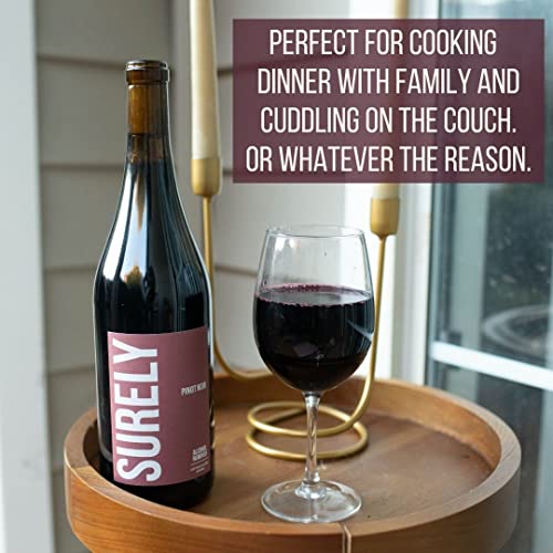 Surely Non Alcoholic Red Wine, Dealcoholized California Pinot Noir, 4g
