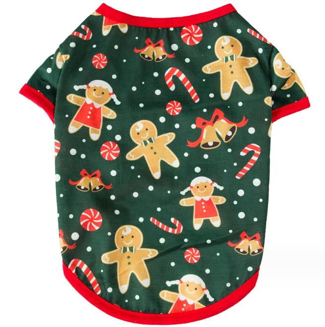 Veewon Dog Christmas Jumper Sweater Pet Christmas Clothes Outfit Apparel for Winter Warm Holiday Xmas Decoration (Cartoon Man)