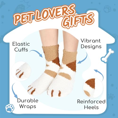Image of Fuzzy Socks for Women - Fleece Sleep Soft Cozy Animal Socks, Christmas Stocking Stuffers