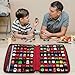 JOYMOMO Toy Car Organizer Carrying Case Compatible with Matchbox Cars, Portable Carrying Container Carrier Holder Fit for 52 Toy Car Storage (Toy Cars Not Included) (52 Slots Red)