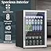 DOGHLY 4.5 Cu.ft Beverage Refrigerator Cooler, 145 Can Mini Fridge with Glass Door, Digital Temperature Display for Soda, Beer or Wine For Office or Bar with Adjustable Removable Shelves