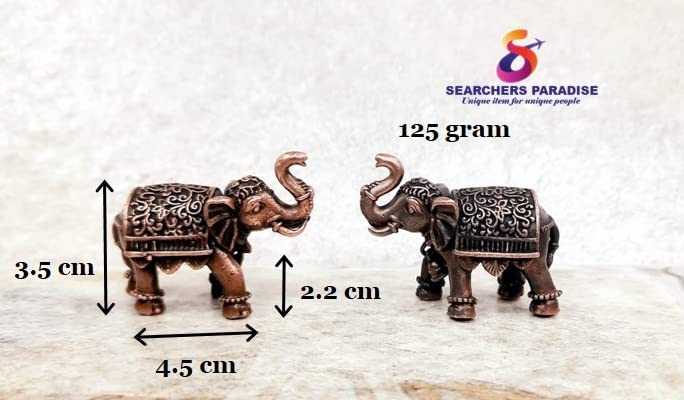Image of Copper Standing Elephant Idol 1.4 in | 125g