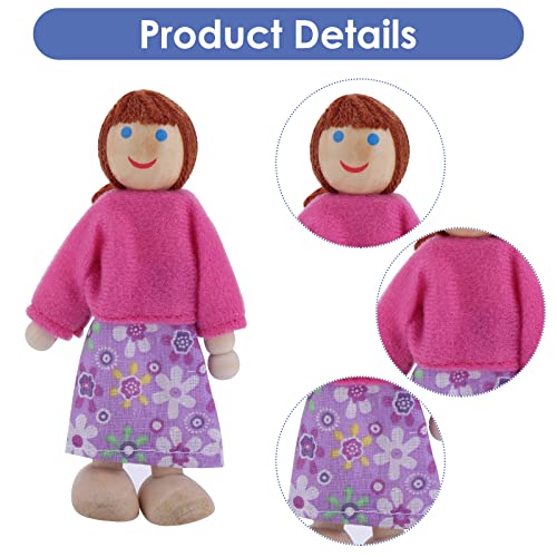 Cobee Dollhouse Famiglia Persone Figure, 7 pezzi