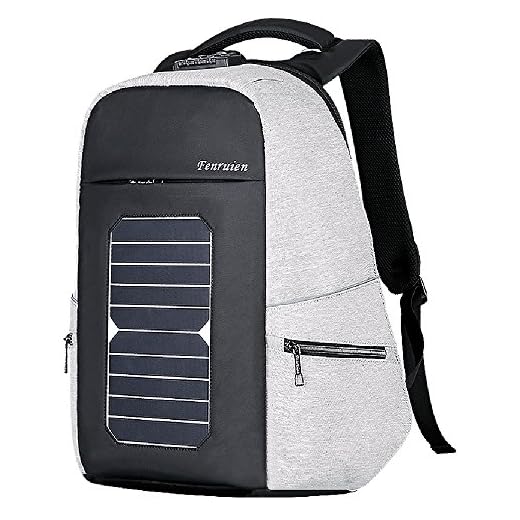 Eshow Solar Charger Laptop Backpack with USB Charging Port Fits 15.6'' Laptop Large Capacity