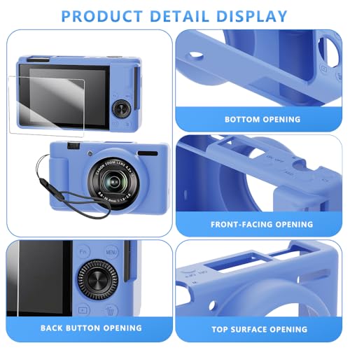 Funda Protectora de Silicona Azul para Sony ZV-1 II miniatura 5