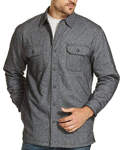Weatherproof Vintage Mens Fall/Winter Fleece Lined Shirt Jacket Gray M