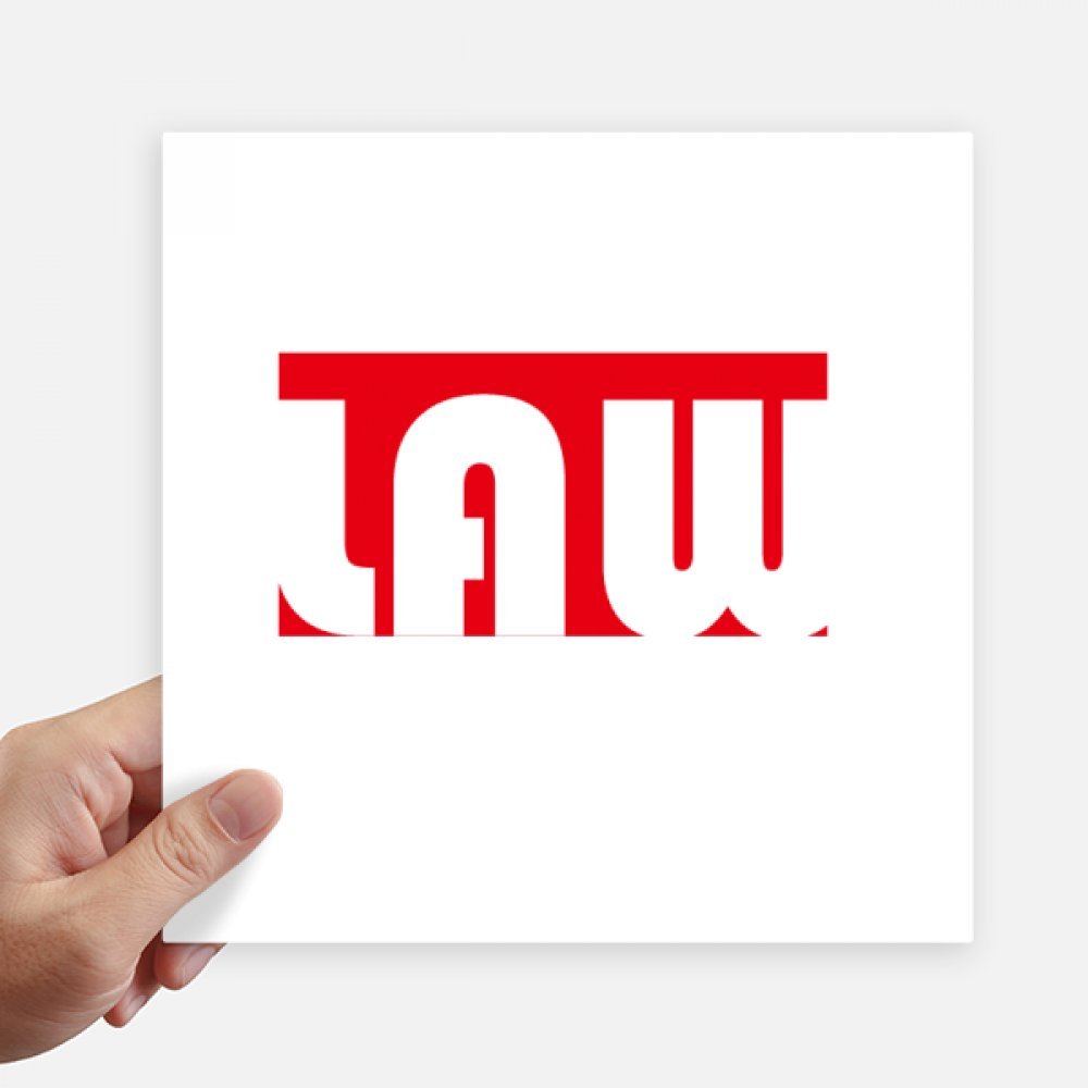 Stickers Droit Rouge Square pour Customiser Valise Moto et Pc Portable Grand Format 20cm