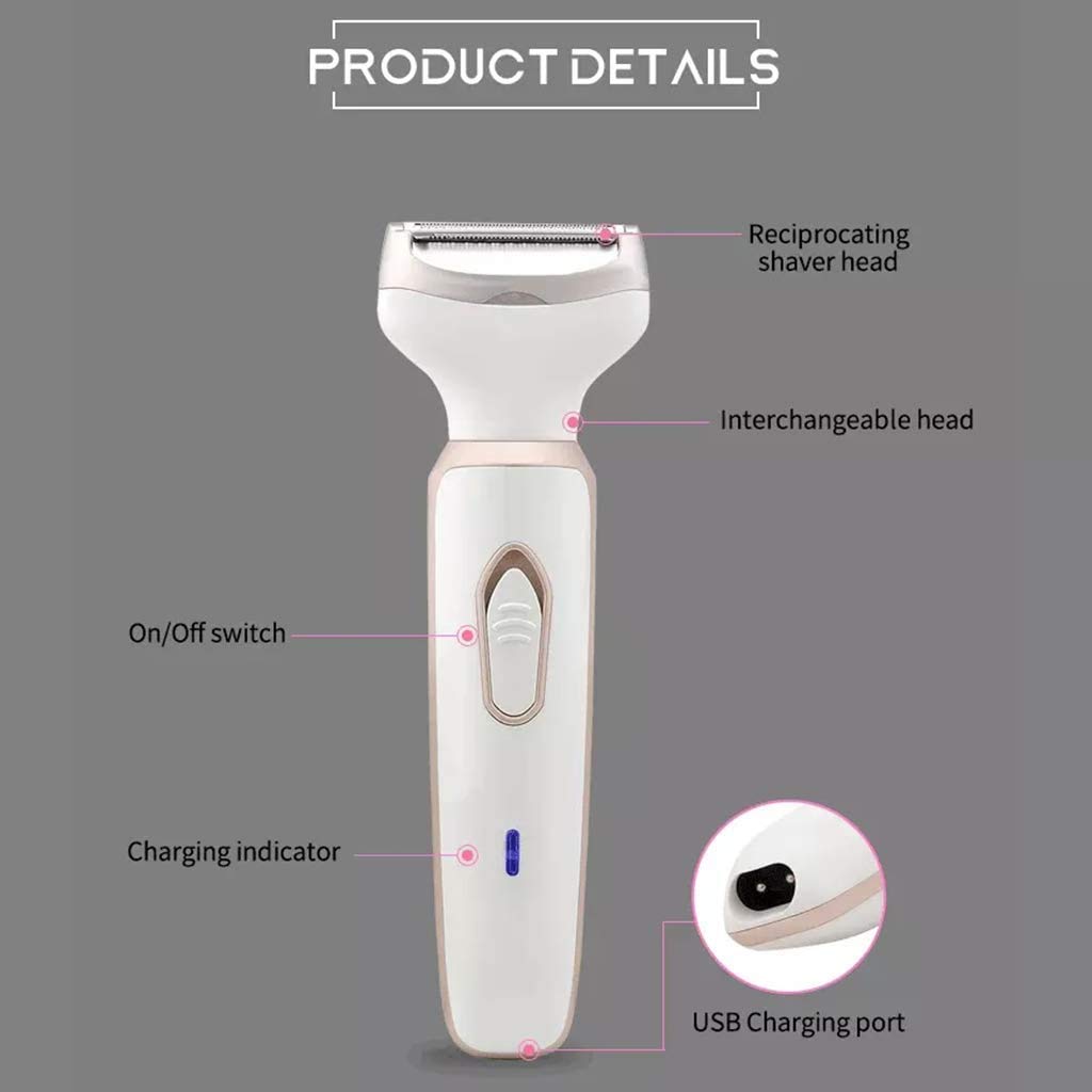 Rasoio elettrico 4 in 1, impermeabile, ricaricabile, indolore, portatile, per corpo, naso, viso e sopracciglia