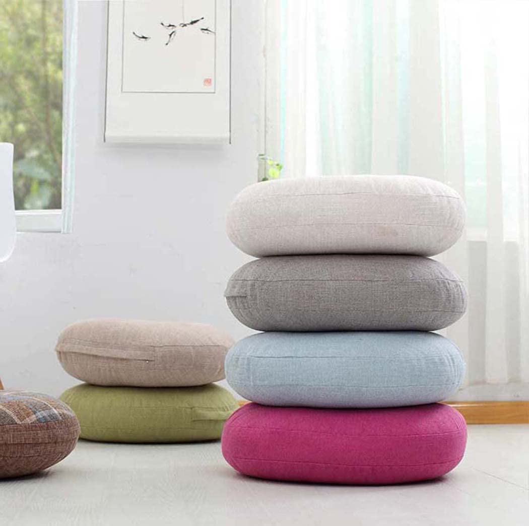 HAVE A SEAT Living - Zitkussen rond 40 cm, set van 2, comfortabel zitkussen voor buiten, wasbaar tot 95 °C, weerbestendig, orthopedisch, gemaakt in Duitsland, diameter van 40 cm, goudbruin