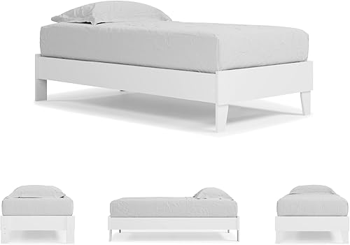 Miniatura 80 de Signature Design by Ashley Socalle Casual Twin Panel Platform Bed, Foundation or Box Spring Not Needed, Black Negro -,Blanco,Azul,Marrón miel,Beige